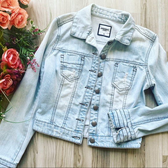 Highway Jeans Jackets & Blazers - Highway Jeans | Light Wash Distressed Denim Jacket